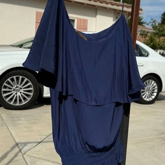 Ramy Brook one shoulder top, navy, size XS - Picture 4 of 5